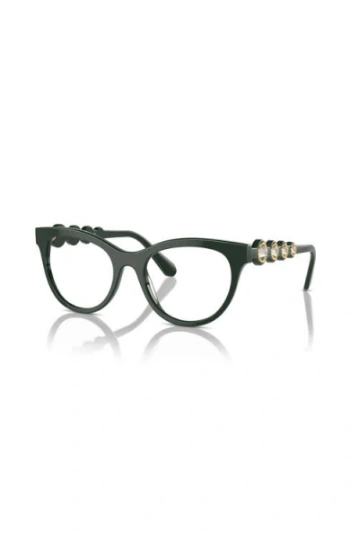 Swarovski 52mm Round Optical Glasses In Green