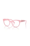 Swarovski 52mm Round Optical Glasses In Pink