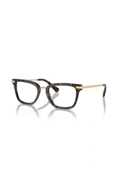 Swarovski 52mm Square Optical Glasses In Brown
