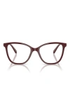 Swarovski 52mm Square Optical Glasses In Burgundy