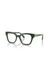 Swarovski 50mm Square Optical Glasses In Green