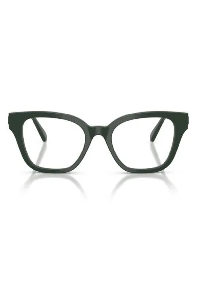 Swarovski 52mm Square Optical Glasses In Green