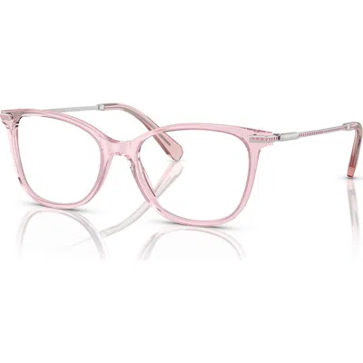 Swarovski 52mm Square Optical Glasses In Pink