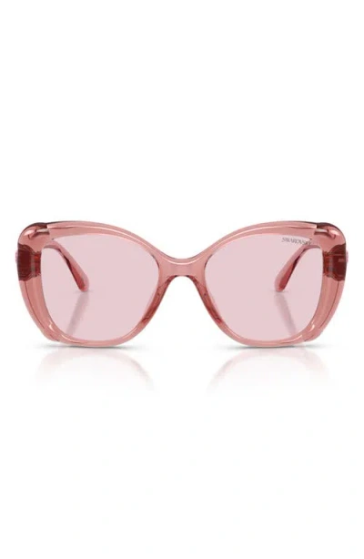 Swarovski 53mm Butterfly Sunglasses In Pink