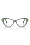 Swarovski 53mm Cat Eye Optical Glasses In Green