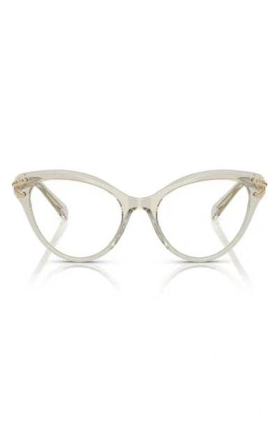 Swarovski 53mm Cat Eye Optical Glasses In Neutral