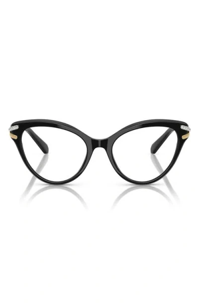Swarovski 53mm Cat Eye Optical Glasses In Black