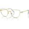 Swarovski 53mm Cat Eye Optical Glasses In Gold