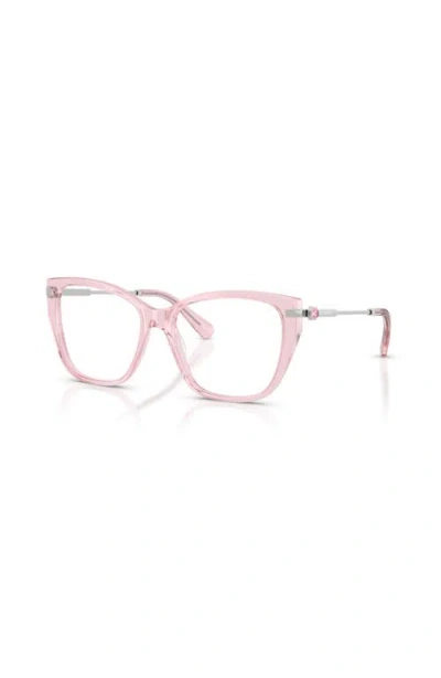 Swarovski 53mm Cat Eye Optical Glasses In Pink