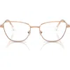 Swarovski 53mm Cat Eye Optical Glasses In Rose Gold
