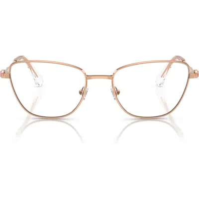 Swarovski 53mm Cat Eye Optical Glasses In Rose Gold