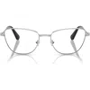 Swarovski 53mm Cat Eye Optical Glasses In Silver