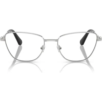 Swarovski 53mm Cat Eye Optical Glasses In Metallic