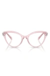 Swarovski 53mm Cat Eye Optical Glasses In Pink