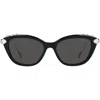 Swarovski 53mm Cat Eye Sunglasses In Black