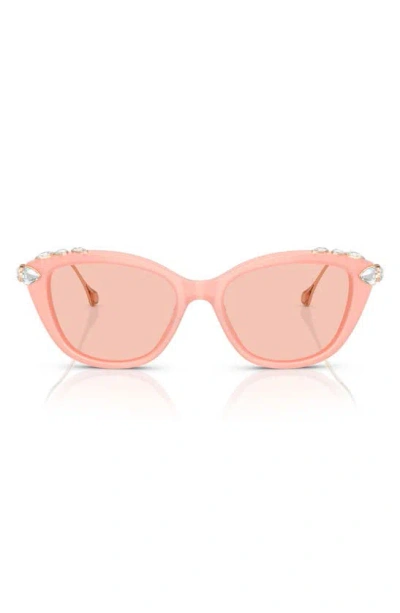 Swarovski 53mm Cat Eye Sunglasses In Pink