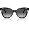 Swarovski 53mm Gradient Butterfly Sunglasses In Black