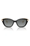 Swarovski 53mm Gradient Cat Eye Sunglasses In Grey Flash