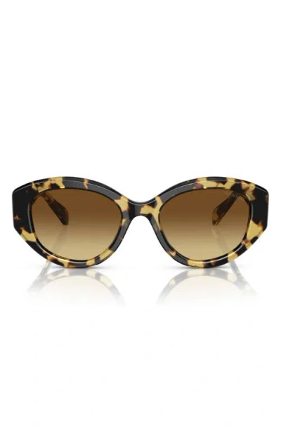 Swarovski 53mm Gradient Cat Eye Sunglasses In Metallic