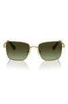 Swarovski 53mm Gradient Round Sunglasses In Gold