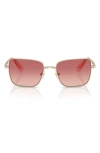 Swarovski 53mm Gradient Round Sunglasses In Pale Gold