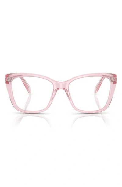 Swarovski 53mm Irregular Optical Glasses In Trans Pink