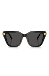 Swarovski 53mm Irregular Sunglasses In Black