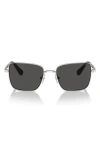 Swarovski 53mm Matric Crystal Square Sunglasses In Silver