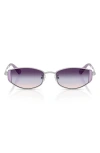 Swarovski 53mm Oval Sunglasses In Metallic