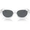 Swarovski 53mm Oval Sunglasses In Crystal Grey