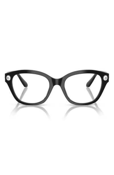 Swarovski 53mm Pillow Optical Glasses In Black