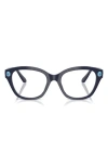 Swarovski 53mm Pillow Optical Glasses In Blue
