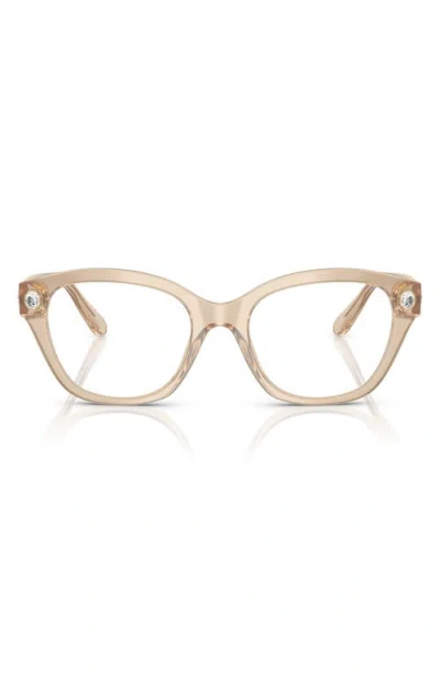 Swarovski 53mm Pillow Optical Glasses In Brown