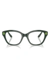 Swarovski 53mm Pillow Optical Glasses In Dark Green