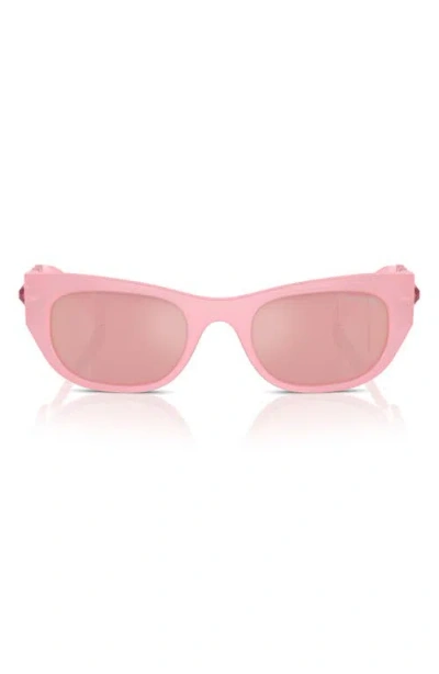Swarovski 53mm Pillow Sunglasses In Milky Pink