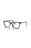 Swarovski 53mm Rectangle Optical Glasses In Black
