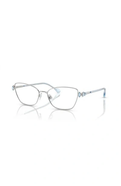 Swarovski 53mm Rectangle Optical Glasses In Silver