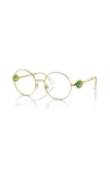 Swarovski 53mm Round Optical Glasses In Gold