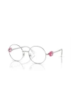 Swarovski 53mm Round Optical Glasses In Metallic