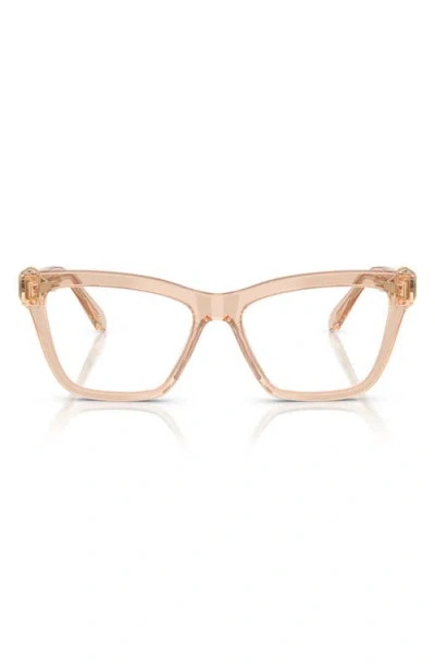 Swarovski 53mm Square Optical Glasses In Gold