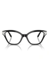 Swarovski 54mm Cat Eye Optical Glasses In Black
