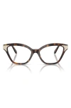 Swarovski 54mm Cat Eye Optical Glasses In Dark Havana