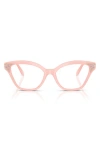Swarovski 54mm Cat Eye Optical Glasses In Milky Pink
