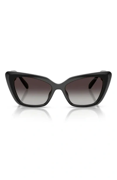 Swarovski 54mm Cat Eye Sunglasses In Black