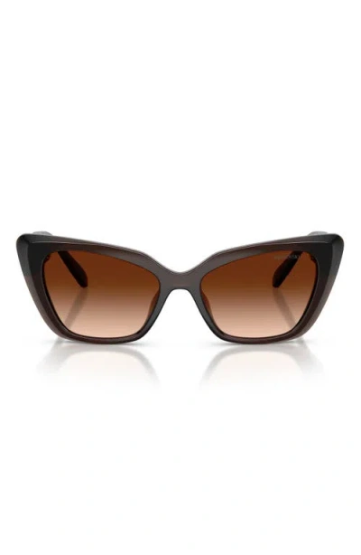 Swarovski 54mm Cat Eye Sunglasses In Black