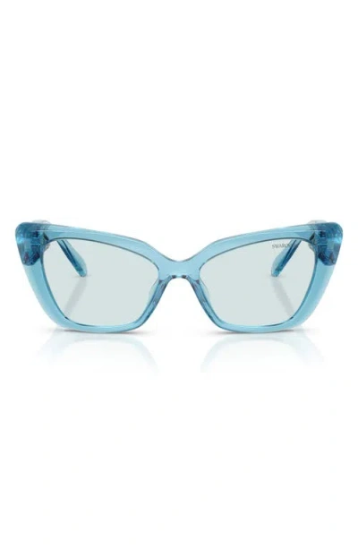 Swarovski 54mm Cat Eye Sunglasses In Blue