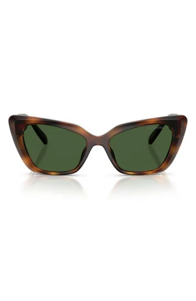 Swarovski 54mm Cat Eye Sunglasses In Brown