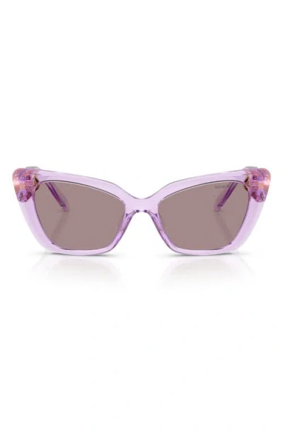 Swarovski 54mm Cat Eye Sunglasses In Metallic