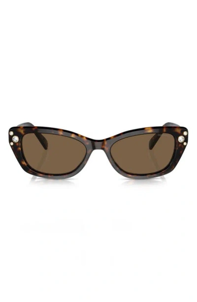 Swarovski 54mm Constella Cat Eye Sunglasses In Brown