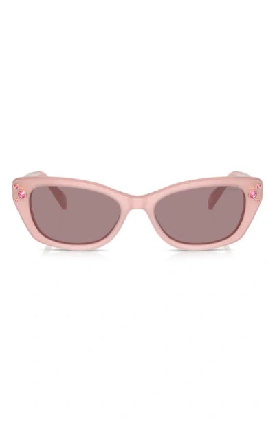 Swarovski 54mm Constella Cat Eye Sunglasses In Pink